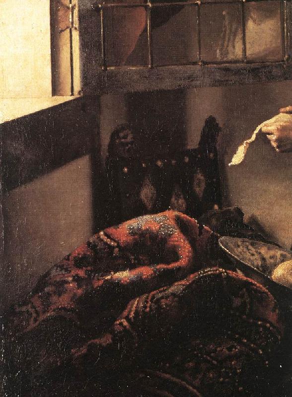 VERMEER VAN DELFT, Jan Girl Reading a Letter at an Open Window (detail) e